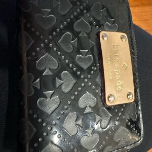 Kate Spade Black Heart Embossed Wallet